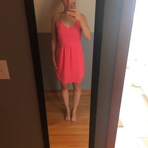 Fun pink halter mini dress